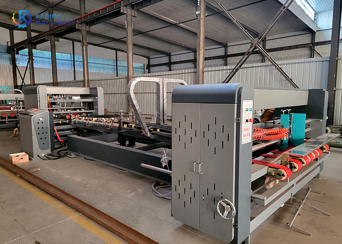 1050 nails/minute Automatic Folder Gluer Stitcher Machine For Corrugated Gluing And Carton Stitching