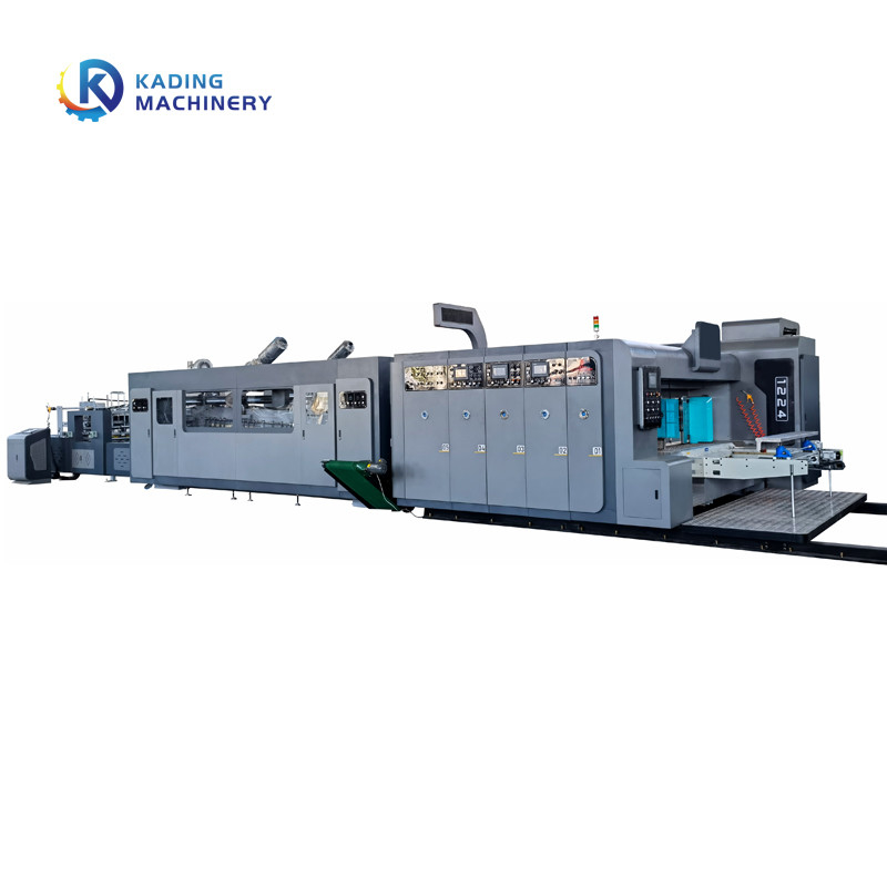 Automatic Feeding FFG Flexo Folder Gluer Of 3 / 5 Ply Corrugated Cardboard With Die Cutting Slotting