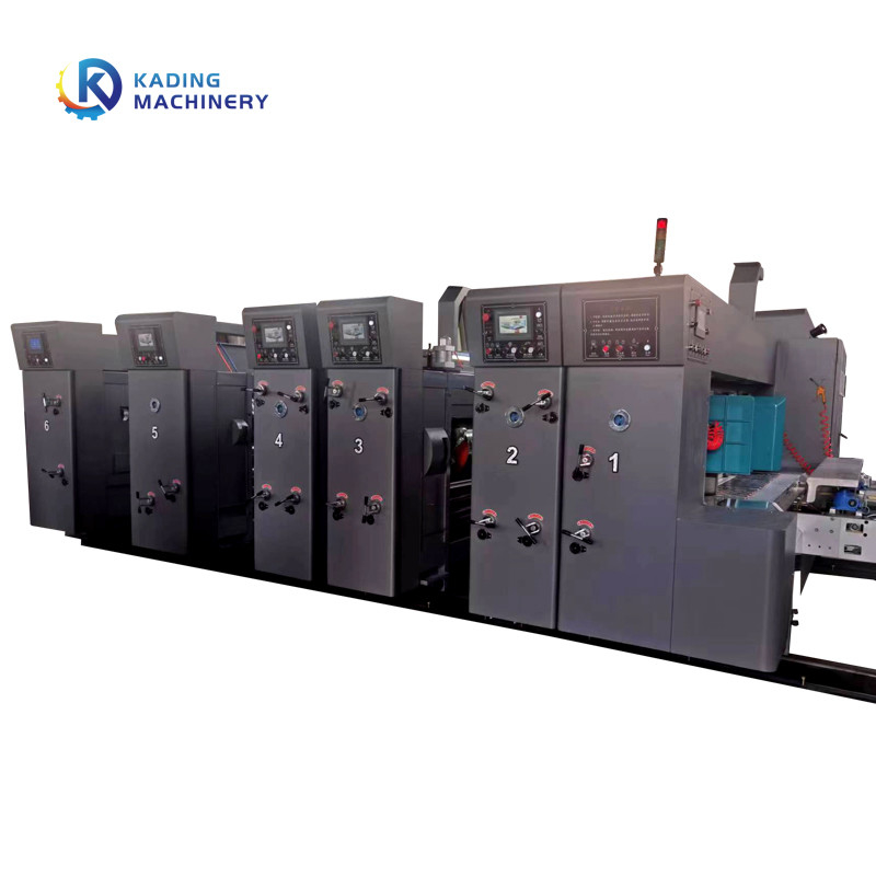 Full Automatic Leading Edge Carton Printing Machine For Corrugated Box With Automatic Feeding