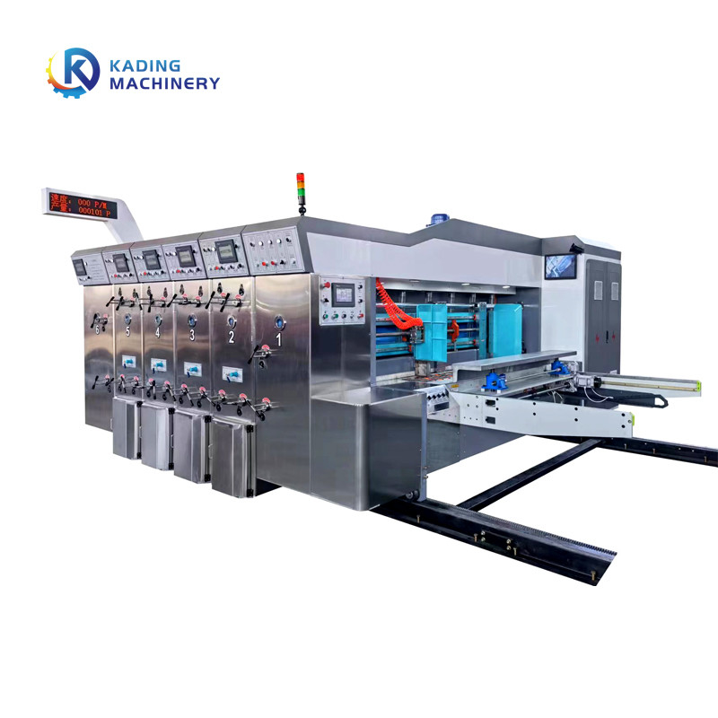 1-6 Colors Flexo Printing Machine For Corrugated Carton With Phase Adjustment Structure And Ink Supply System