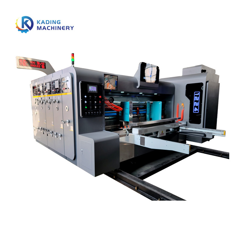 Automatic Feeding FFG Flexo Folder Gluer Of 3 / 5 Ply Corrugated Cardboard With Die Cutting Slotting