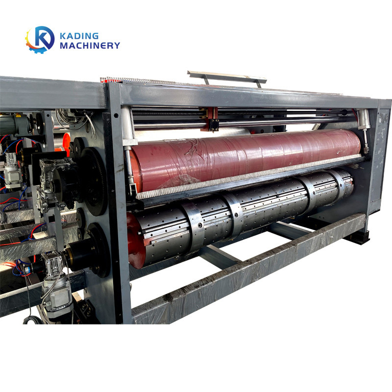 Slotting Knife Carton Box Die Cutting Machine With Mechanical Fixing Phase And Rising Cutting Wheel