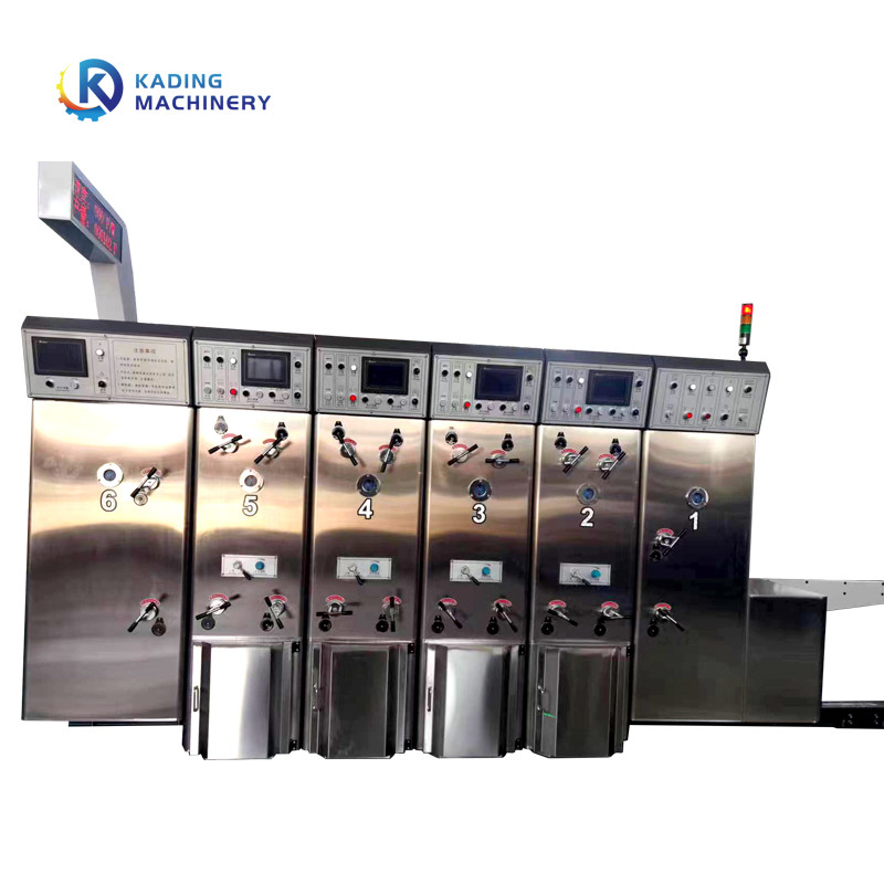 Automatic Feeding Carton Box Printer Die Cutter Slotter Of Water Ink For Taco Box Making