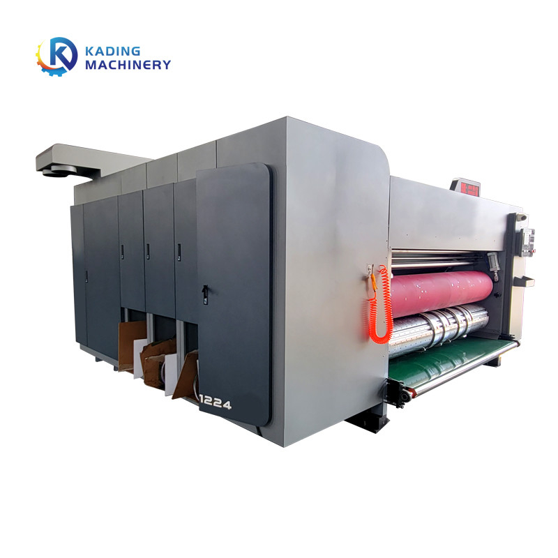 Fully Automatic Carton Box Die Cutting Machine Equipped With Emergency Stop Device And Electrical Adjusted Anvil Cushion
