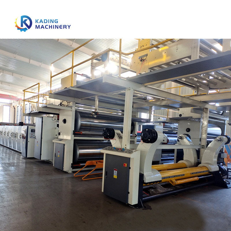 Steam Heating Corrugation Line Corrugated Paperboard Production For 1600mm Paper Width