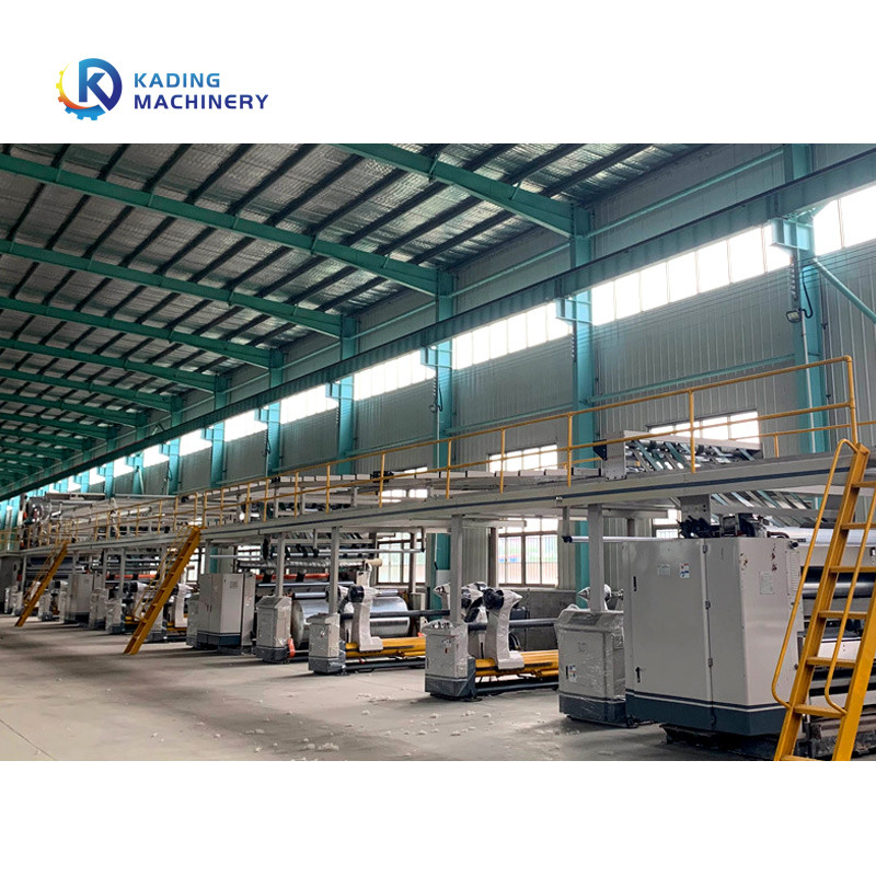 3 Layers Corrugation Line With Liner Pre Heater And Single Facer Machine