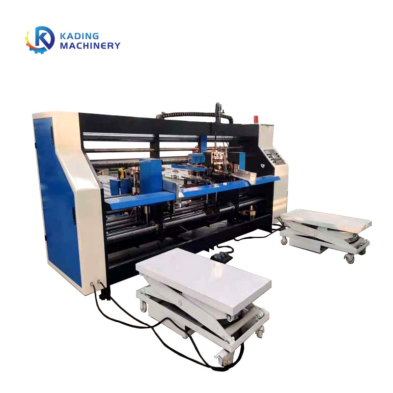 Double Pieces Corrugated Box Stitching Machine Four Servo For Pizza Box