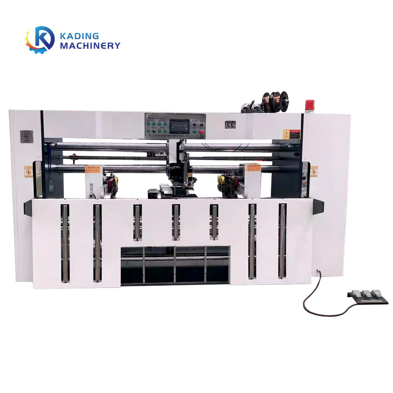 Servo Control Corrugated Box Stitching Machine With Folding Function For Nailing Cardboard