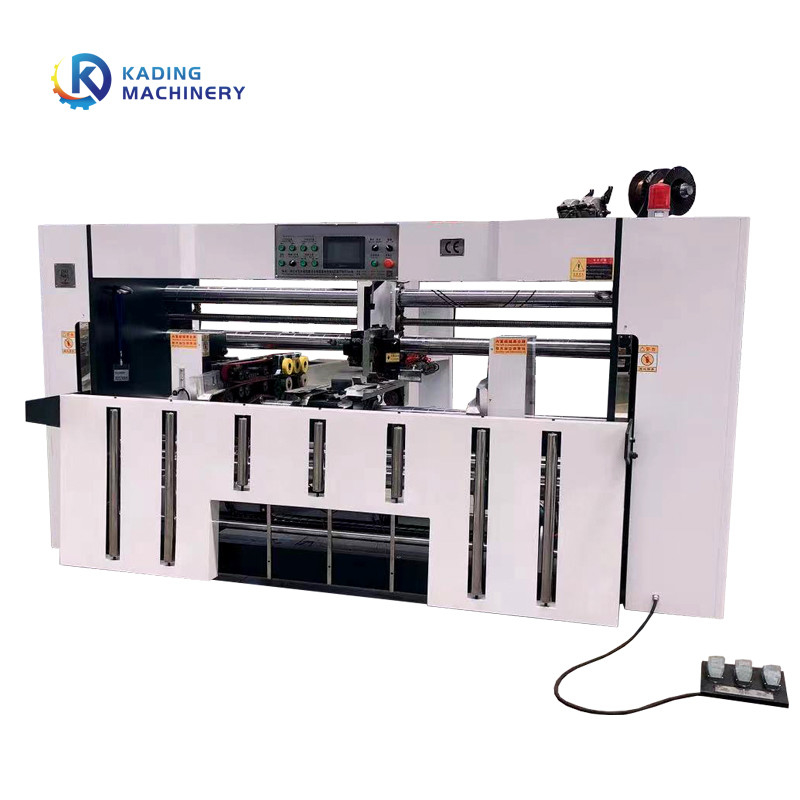 Making Double Piece Cartons Carton Stitcher With Automatically Counts Stacker For Carton Making