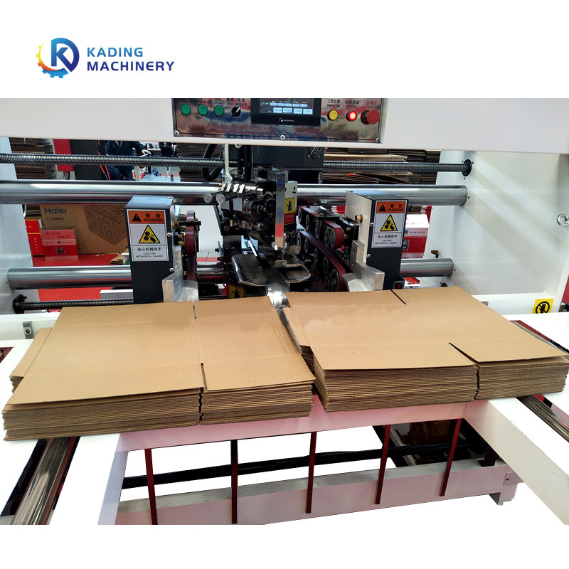 PLC Computerized Corrugated Box Stitching Machine For Corrugated Carton With Lifting Platform