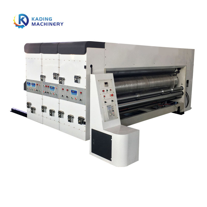 Auto Feeding Corrugated Box Printing Machine Slotter Die Cutter With Vibration Stacker