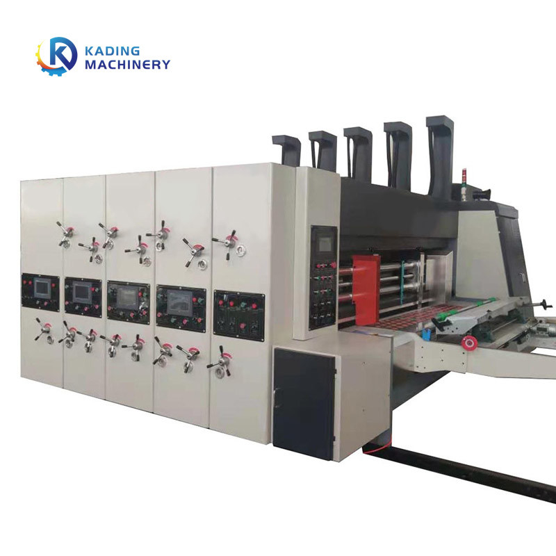 Water Based Ink Flexo Corrugated Box Printing Machine Rotary Die Cutting