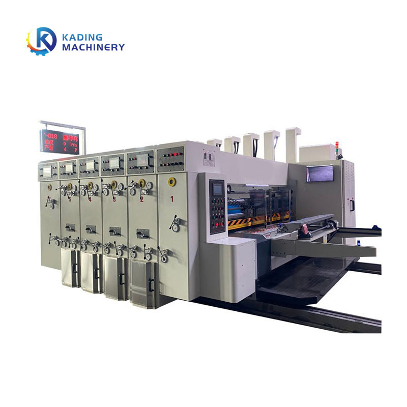 Multi Color Cardboard Printer Machine With Rotary Die Cutting