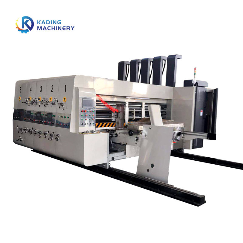 Multi Color Cardboard Printer Machine With Rotary Die Cutting