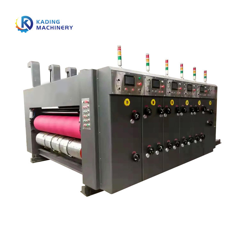 Flexographic 4 Colors Corrugated Flexo Printing Machine Of High Speed