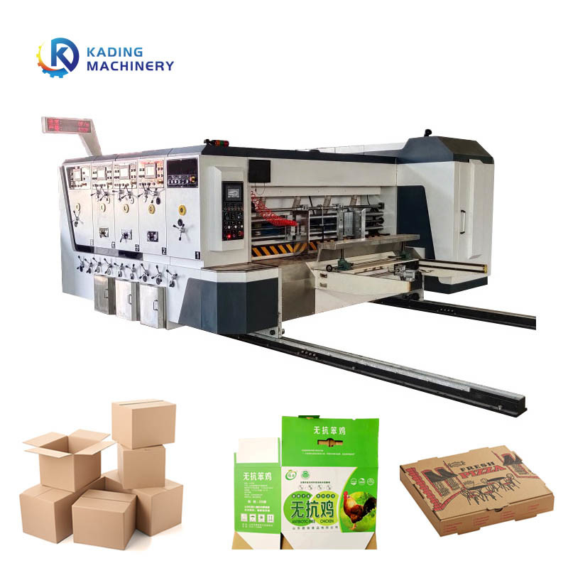 4 / 5 / 6 Colors Corrugated Box Flexo Printing Machine With Slotting Die Cutting Machine