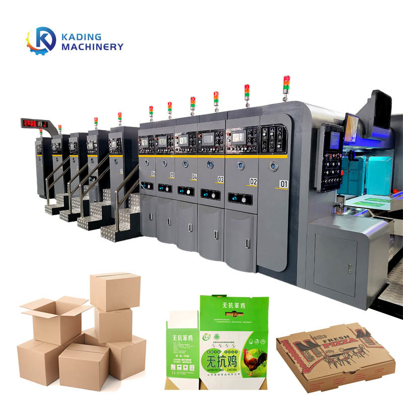 Front Edge Corrugated Box Printer For 3 5 7 Layers Paper Board With Slotting Attachment