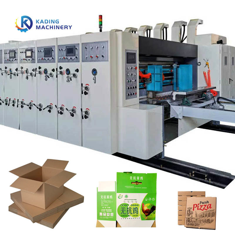 Automatic Lead Edge Feeding Corrugated Box Printing Machine For Making Pizza Boxes