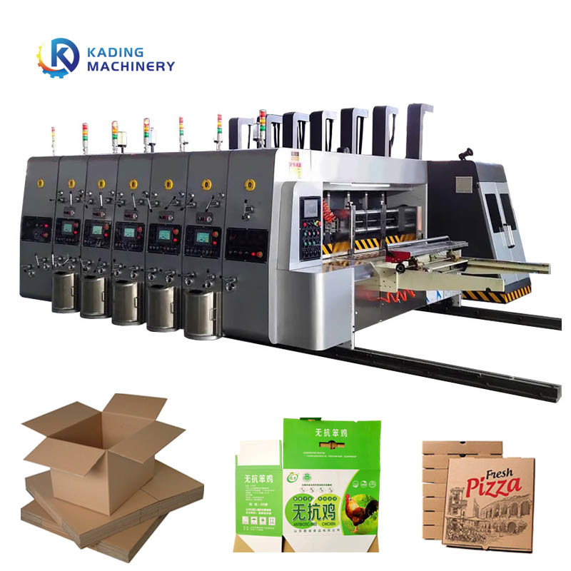 Automatic Lead Edge Feeding Corrugated Box Printing Machine For Making Pizza Boxes