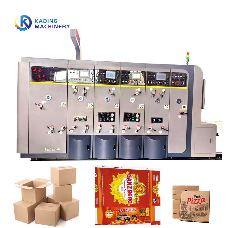 Multi Colours Carton Printing Machine Automatic Paper Feeder For Corrugating Boxes