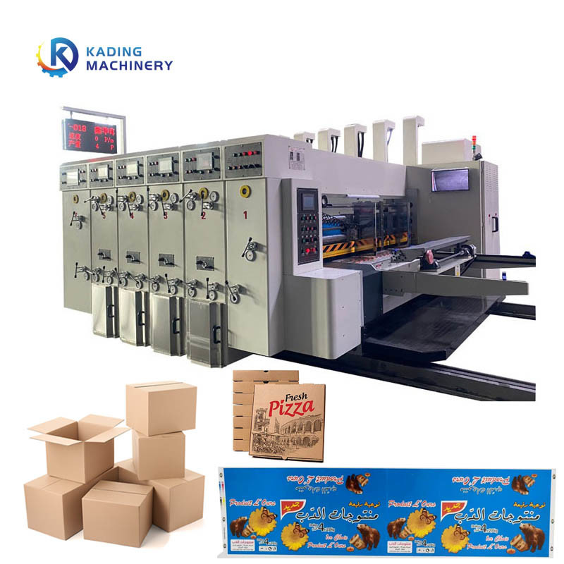 High Speed Lead Edge Feeding Corrugated Box Printing Machine With Multi Color Printing