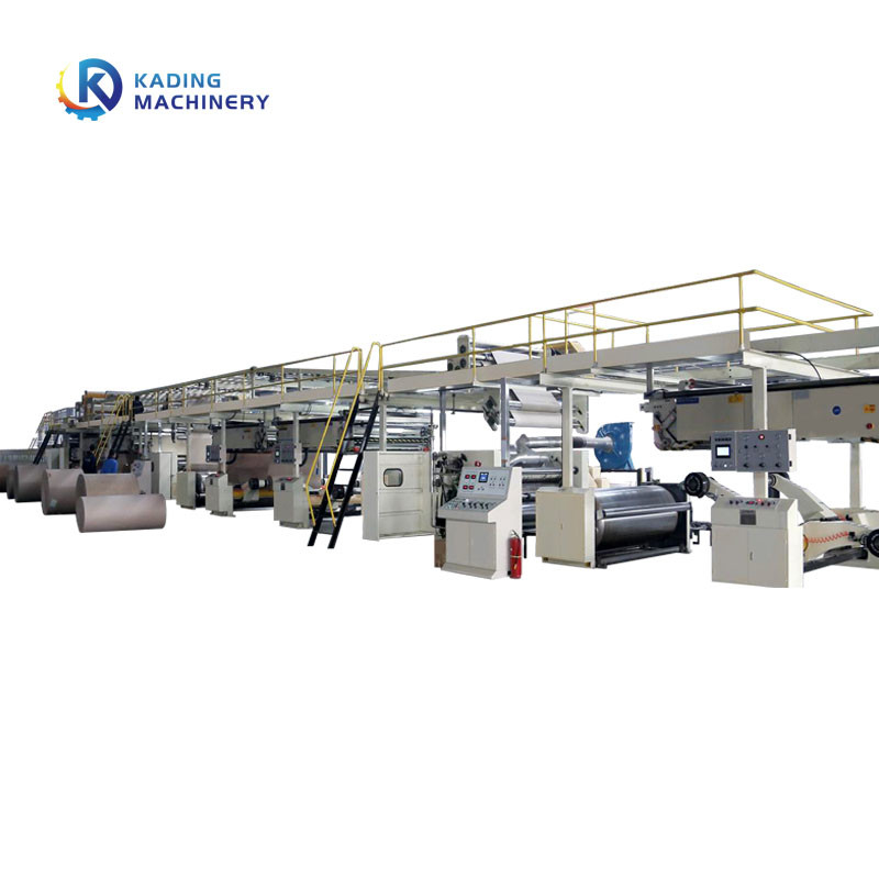 Steam Heating 3 / 5 / 7 Layers Corrugation Line With Slitter Scorer Machine