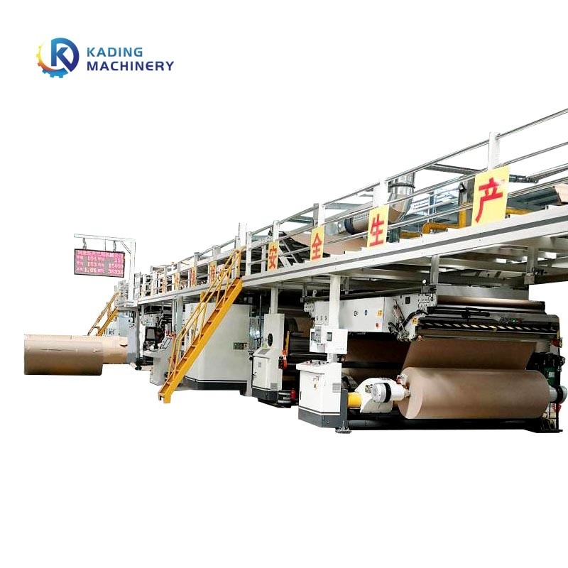 5 Layers Corrugtion Line With Quick Change Single Facer And Hydraulic Mill Roll Stand