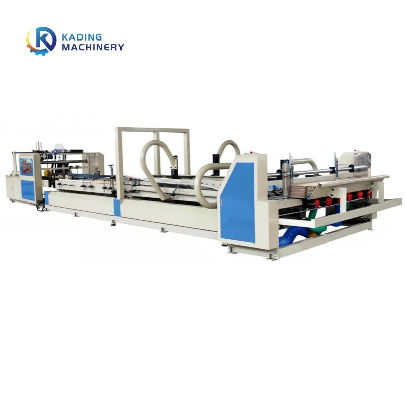 4 6 Corners Full Auto Folder Gluer Stitching Machine For Pizza Box Making