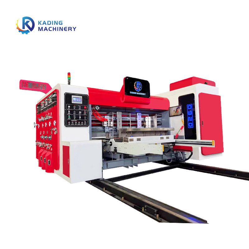 Leading Edge Feeding Corrugated Box Printing Machine With Rotary Die Cutting
