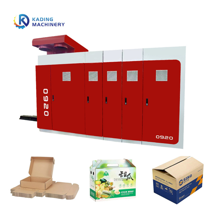 Servo Motor Feeding Corrugated Cardboard Printer With Rotary Slotting Die Cutter