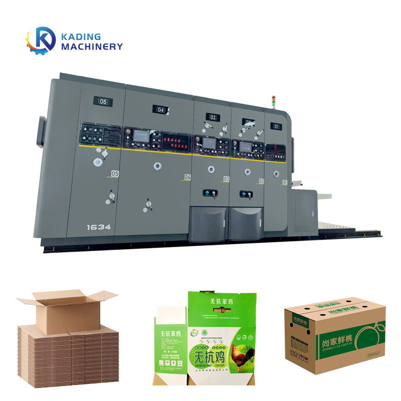 Front Edge Corrugated Box Printer For 3 5 7 Layers Paper Board With Slotting Attachment