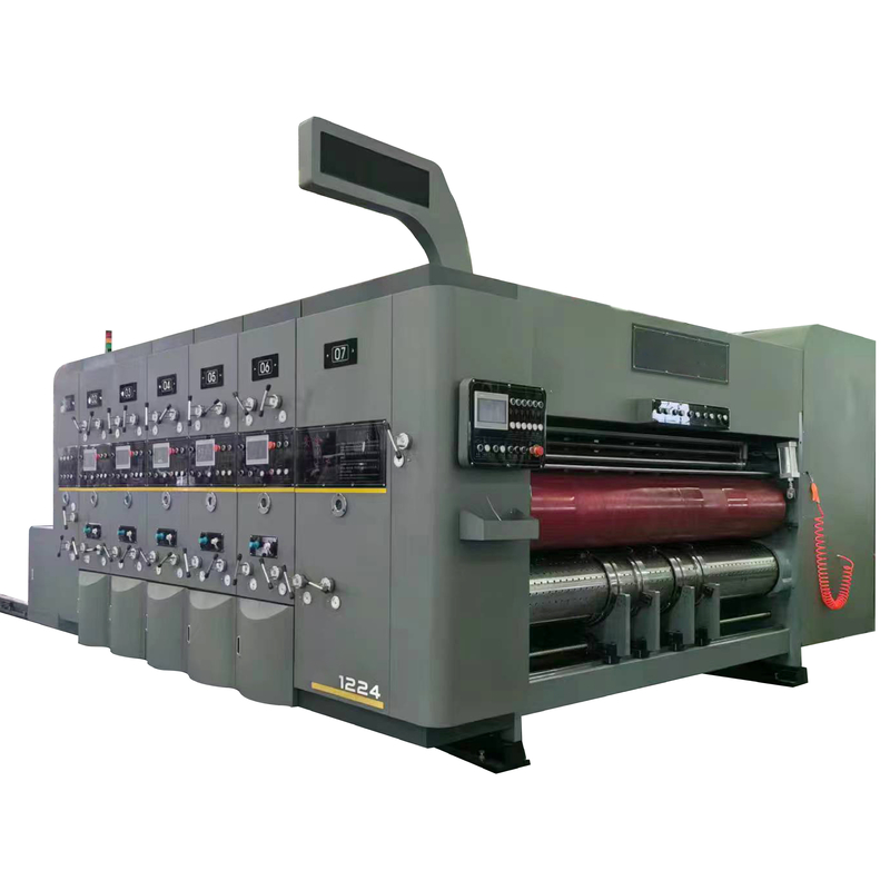 Flexo Water Base Ink Printing Corrugated Box Printing Machine With Slotting Knife For Making Pizza Box