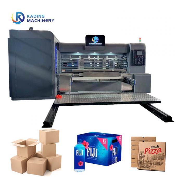 Flexo Ink Corrugated Box Printing Machine With PLC Control Panel